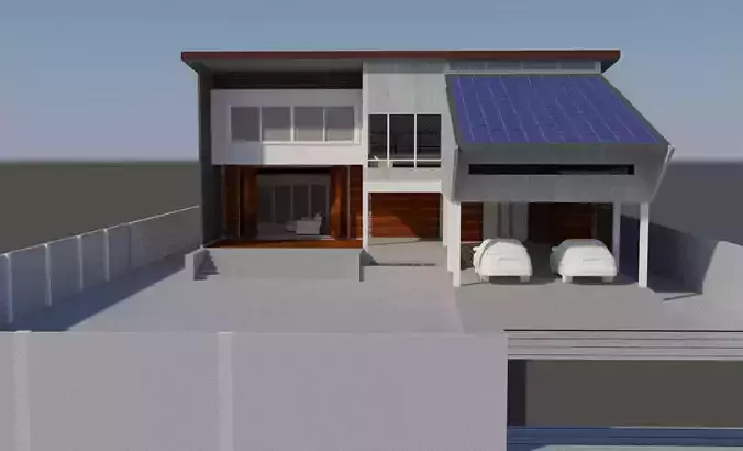 House with apartments around 3D model