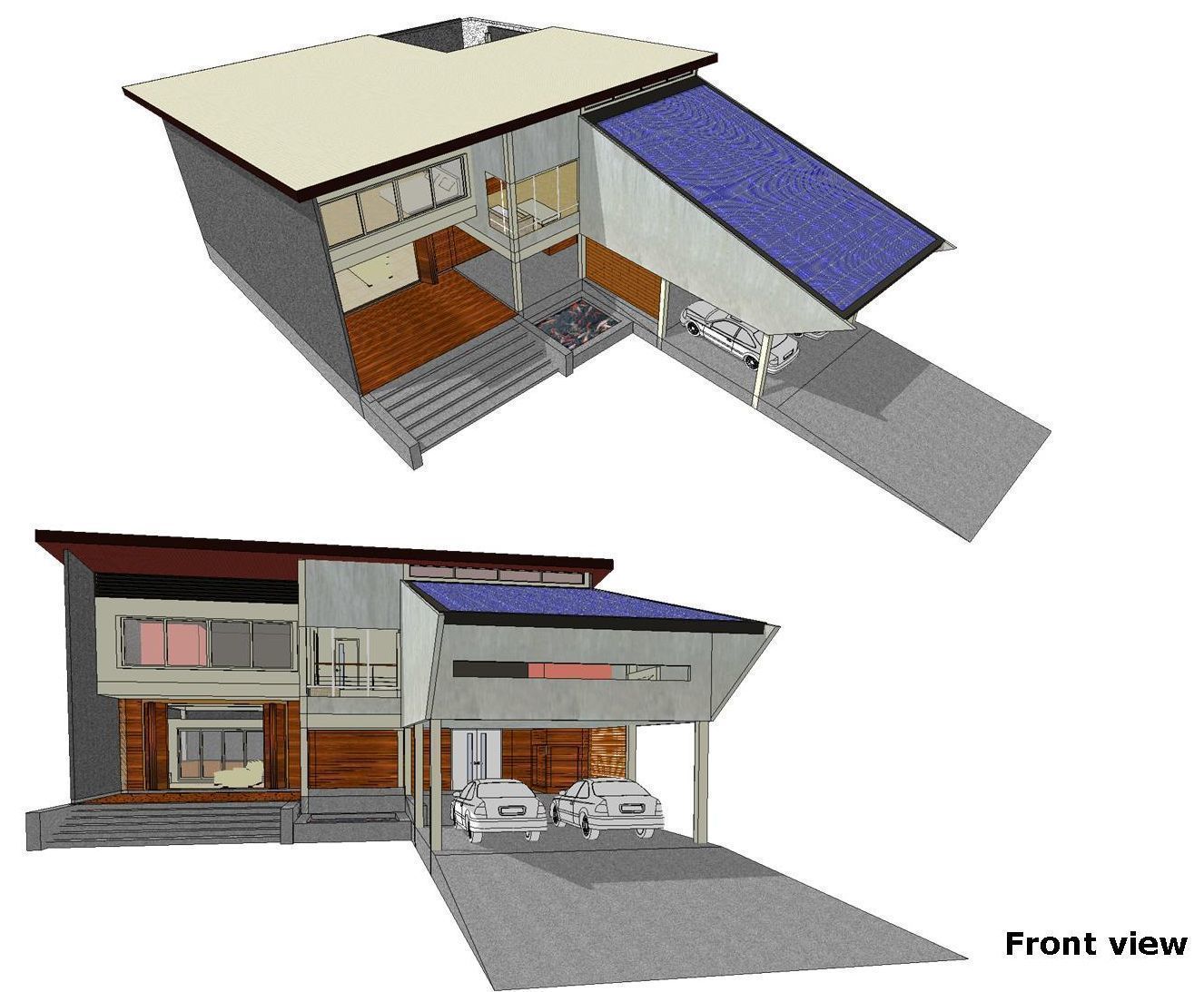 House with apartments around 3D model_5