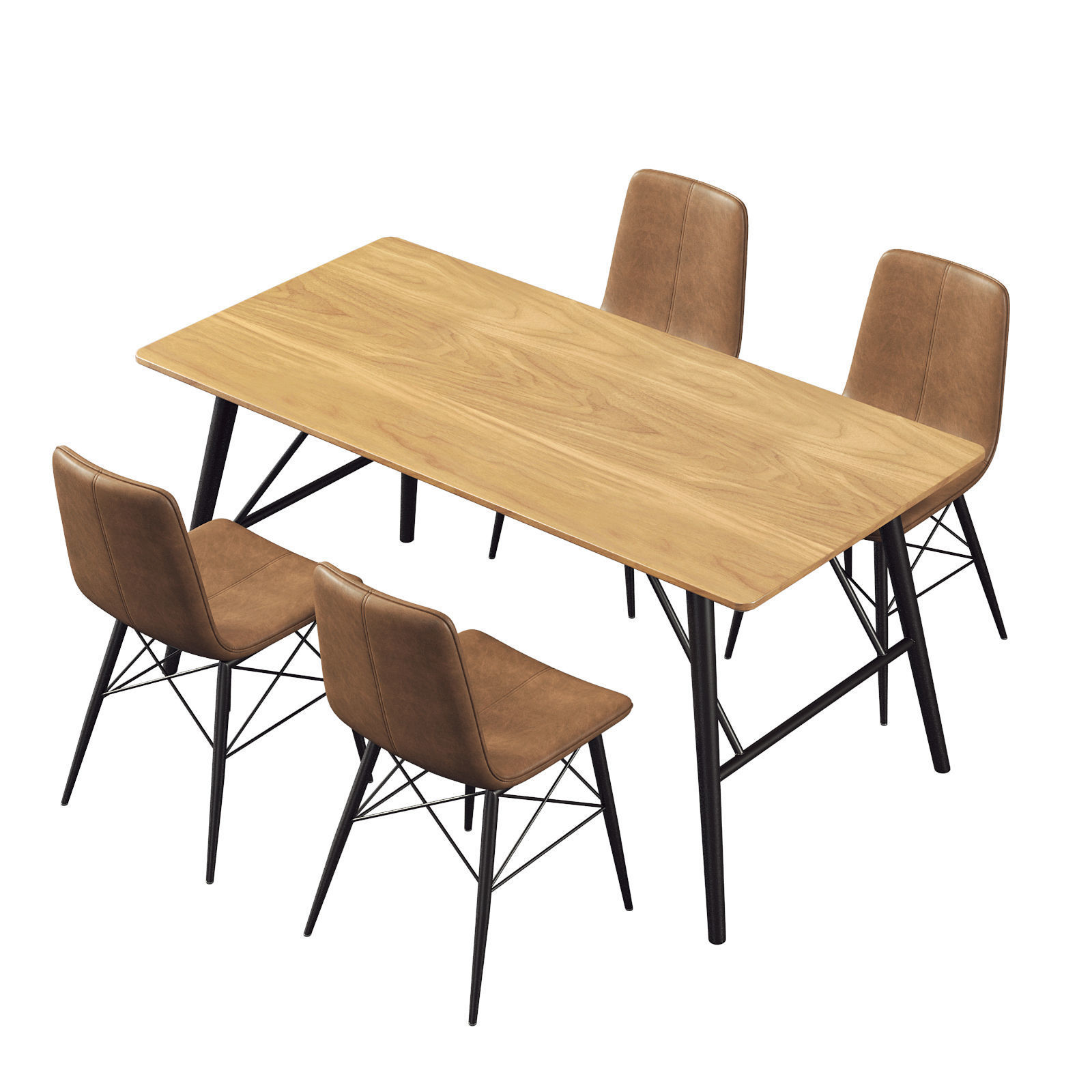 Dining Room Set 277 3D model_1