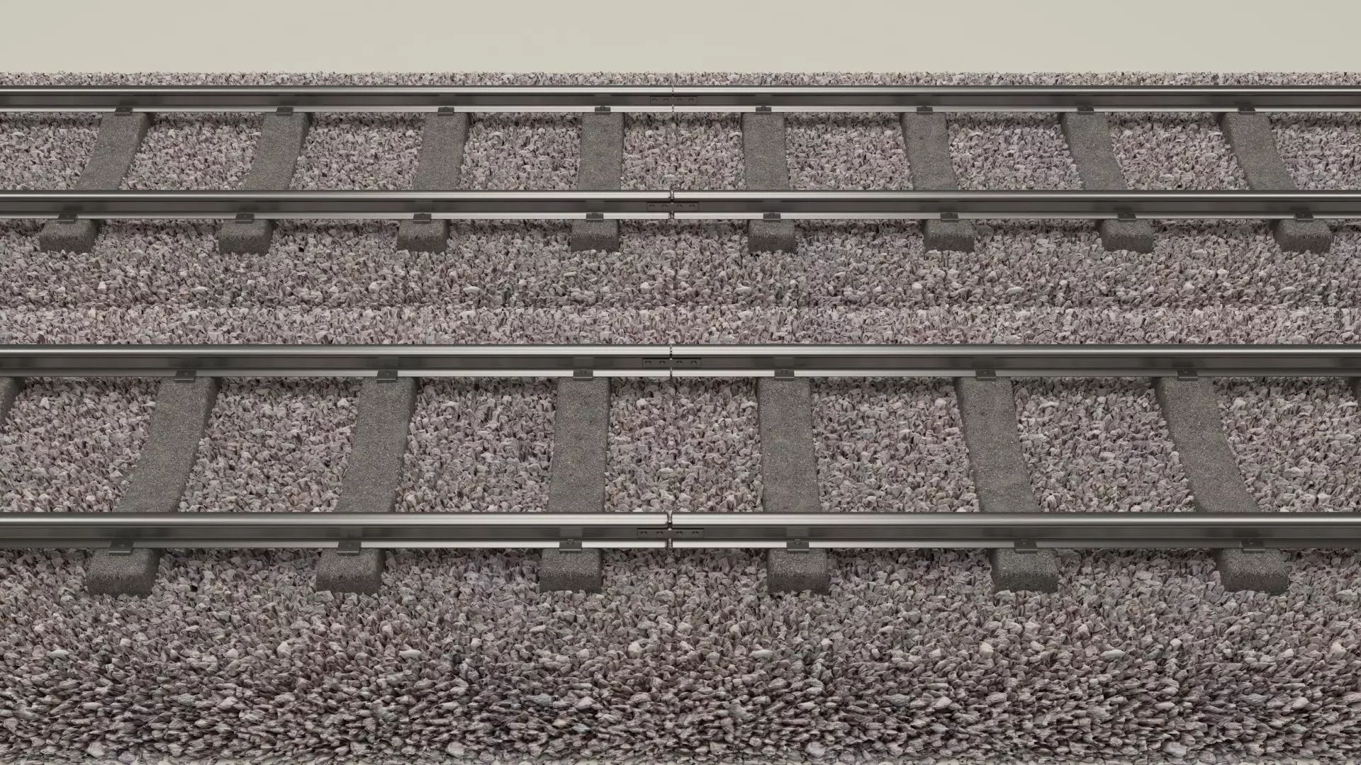 Train Track Double 3D model_0