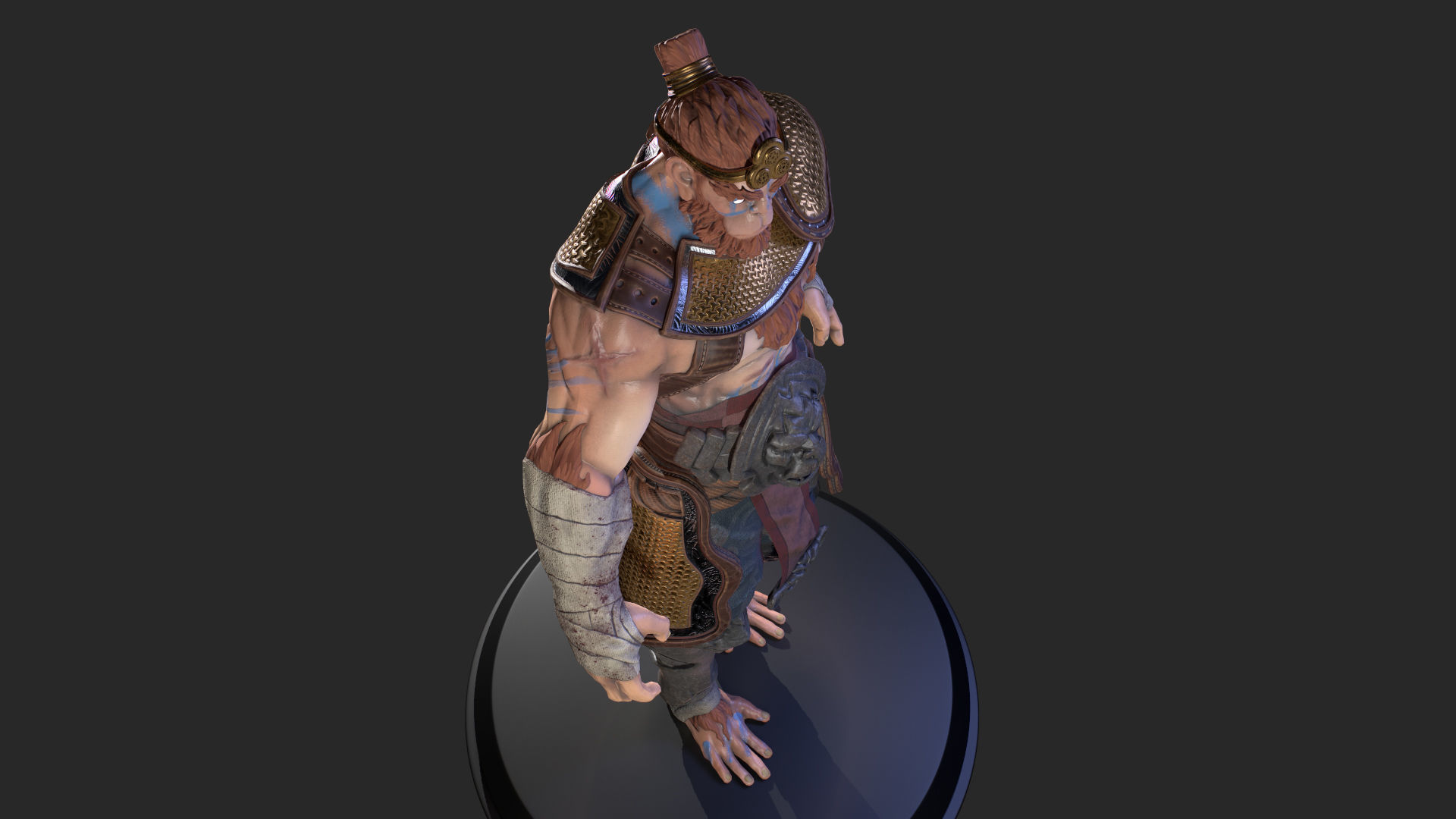 Monkey King game ready PBR character Low-poly 3D model_4