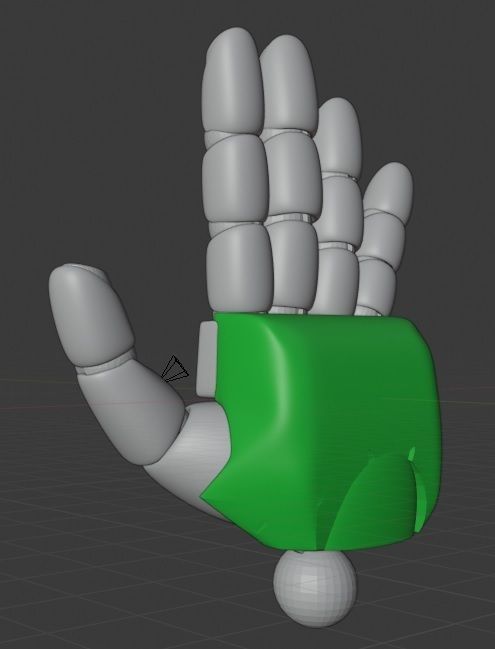zeon-ms hand for MG 3D print model_1