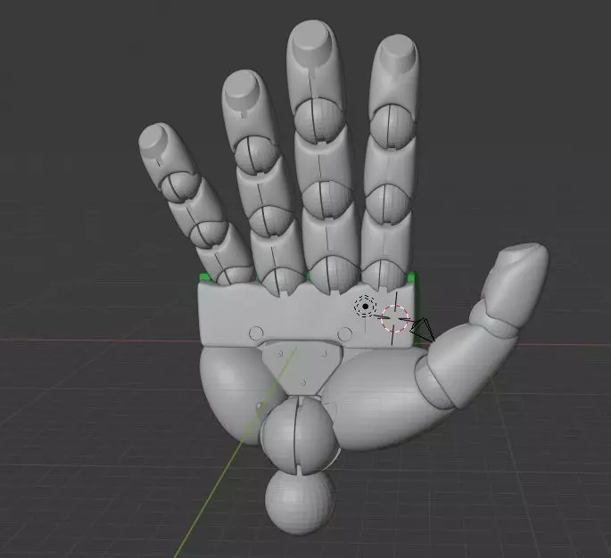 zeon-ms hand for MG 3D print model_0
