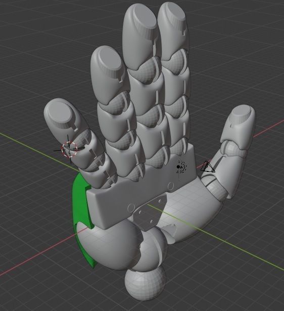 zeon-ms hand for MG 3D print model_2
