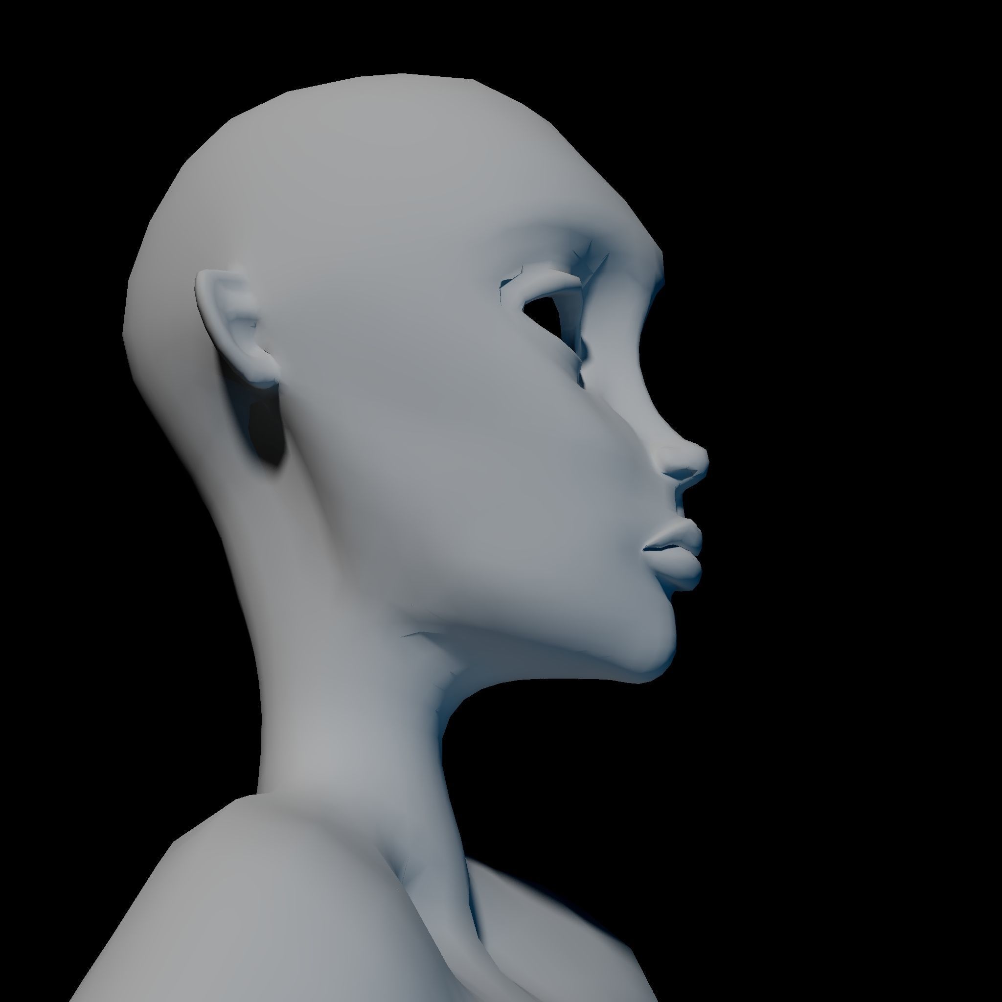 Blank Adult Female - Character Model 3D model_4