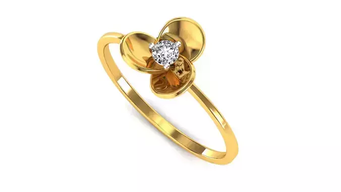 Ring-84 diamond flower ring