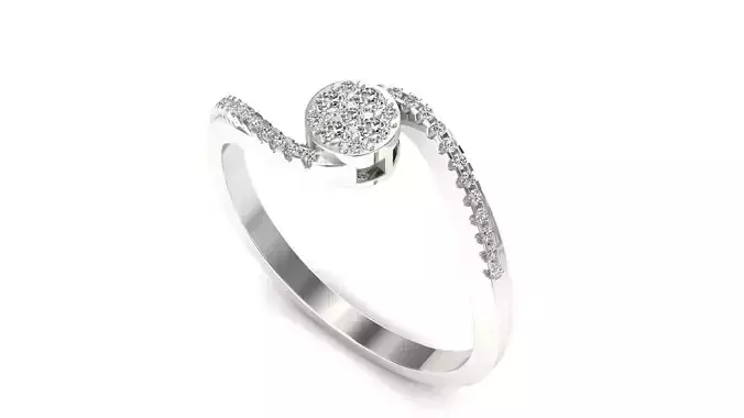 Ring-83 diamond ring in rose gold