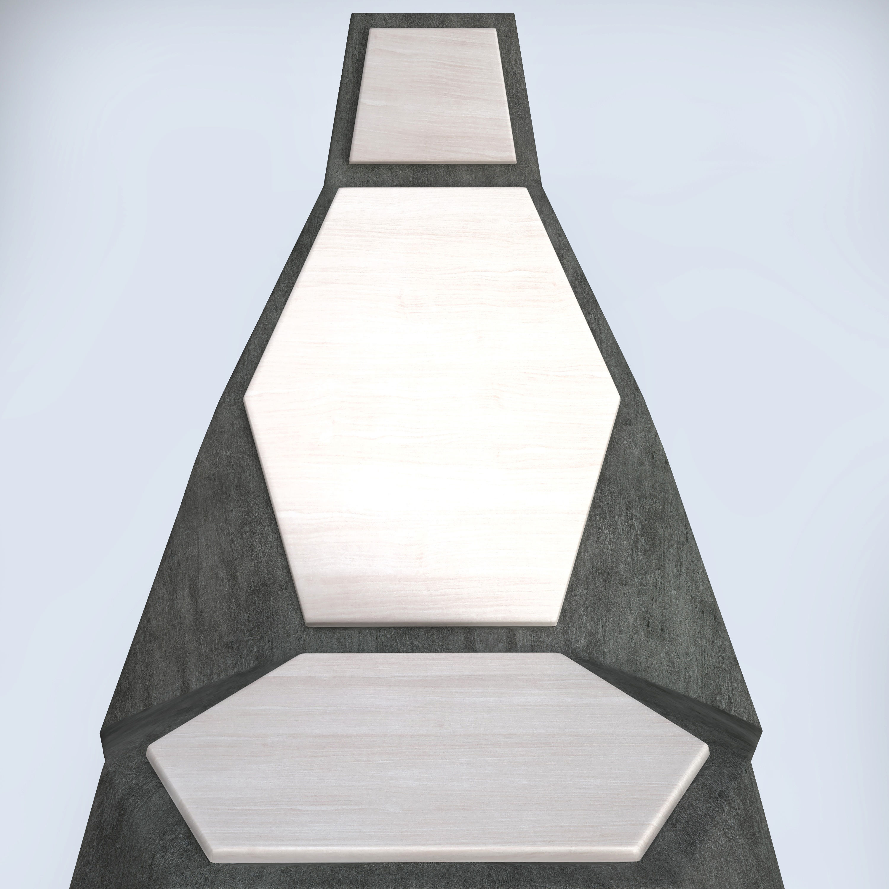 Modern Sunbed Low-poly 3D model_3