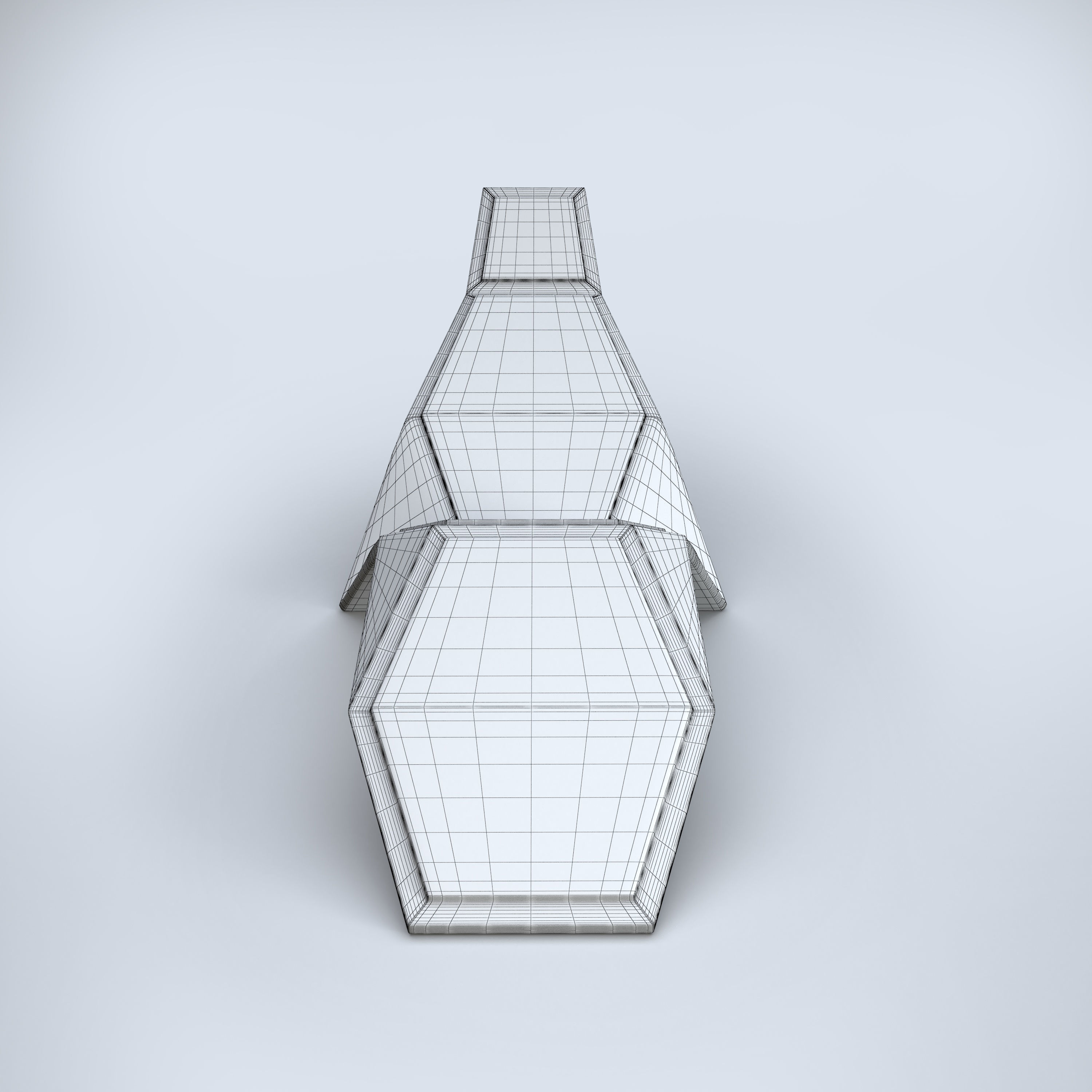 Modern Sunbed Low-poly 3D model_5