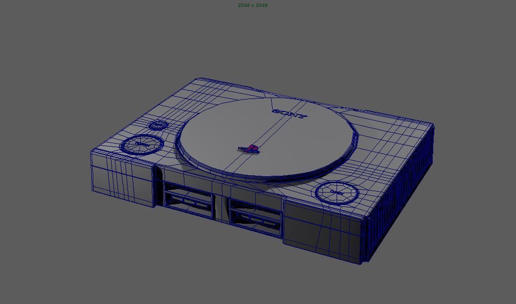 PlayStation 1 Low Poly console Low-poly 3D model_3