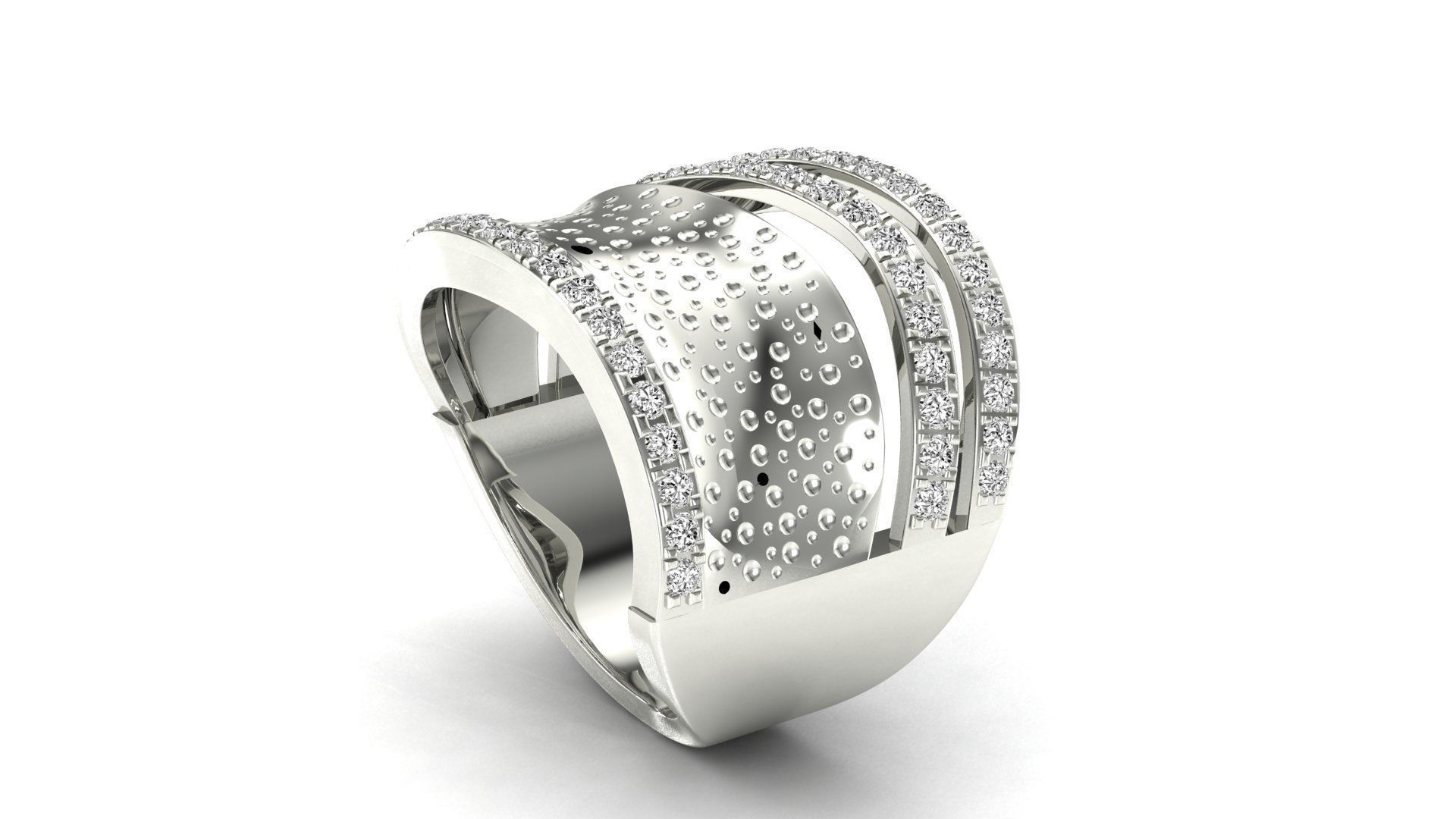 Ring-120 diamond eternity ring gold 3D print model_2