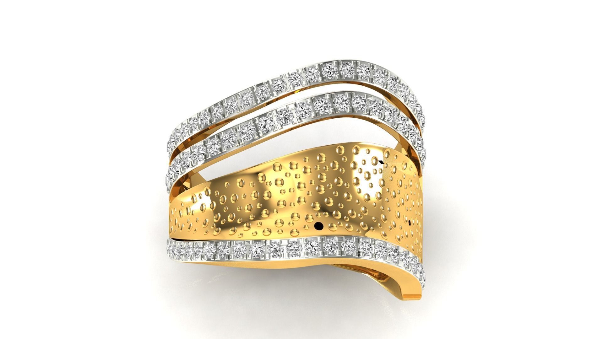Ring-120 diamond eternity ring gold 3D print model_23
