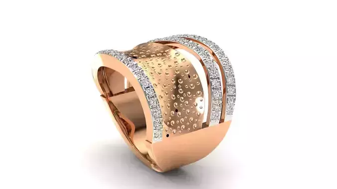 Ring-120 diamond eternity ring gold 3D print model