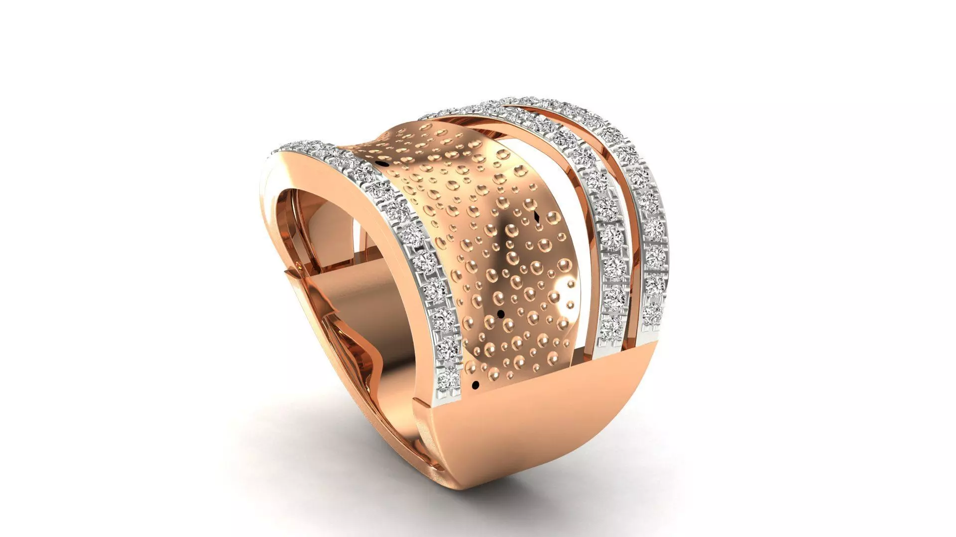 Ring-120 diamond eternity ring gold 3D print model_0