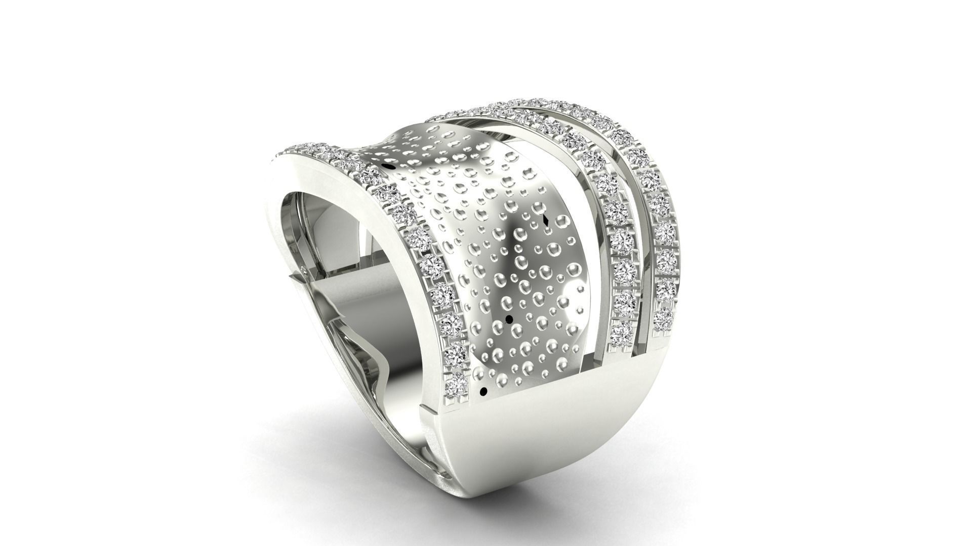 Ring-120 diamond eternity ring gold 3D print model_3