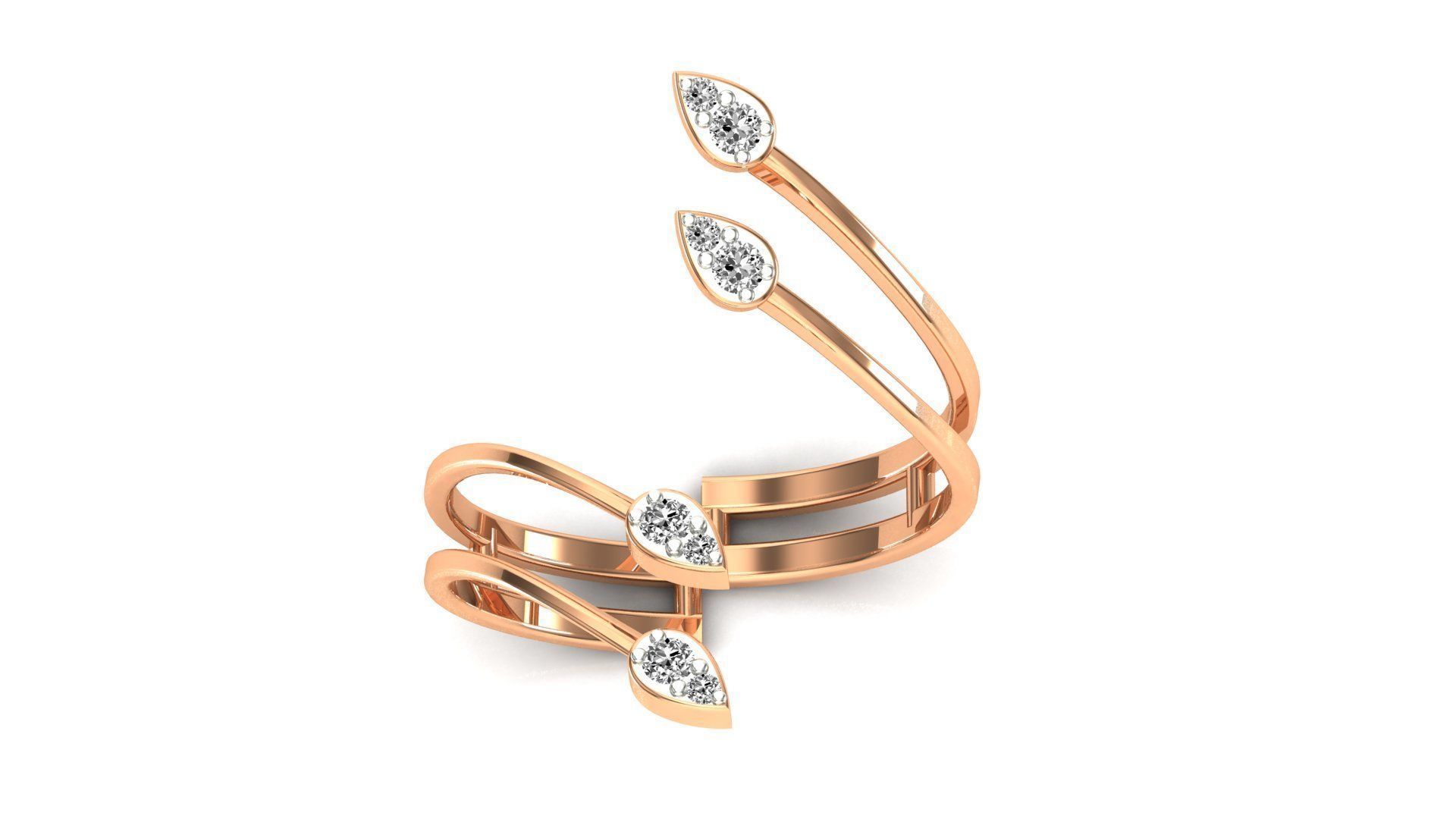 Ring-120 arrow diamond bangle 3D print model_18