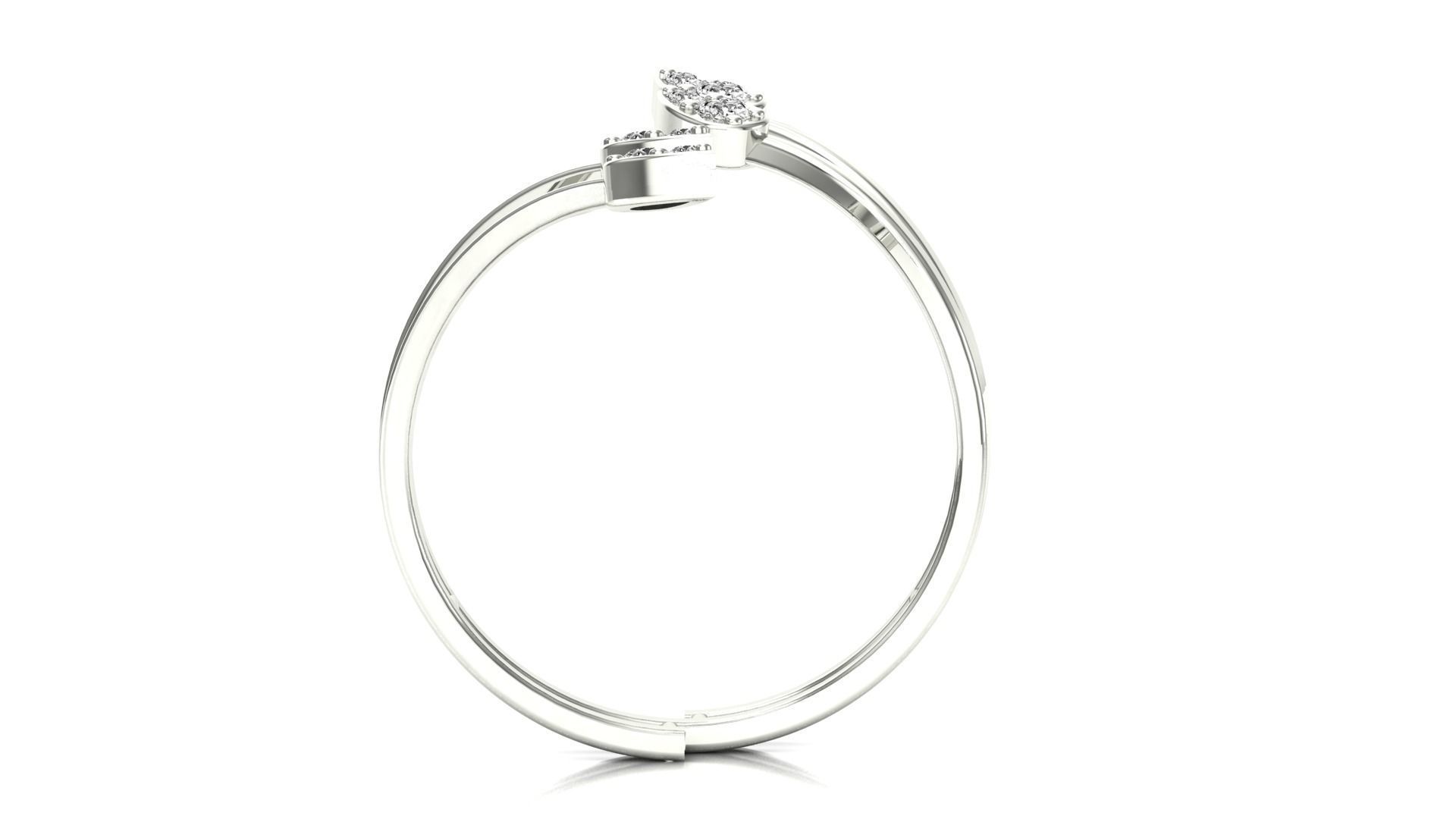 Ring-120 arrow diamond bangle 3D print model_9