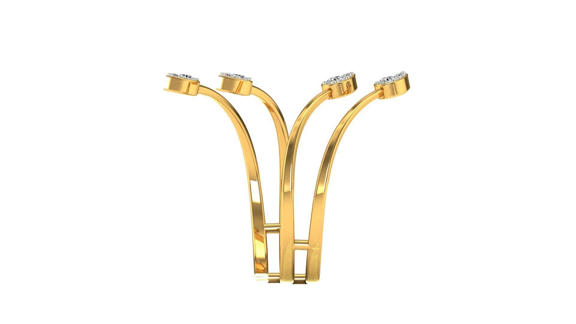 Ring-120 arrow diamond bangle 3D print model_16