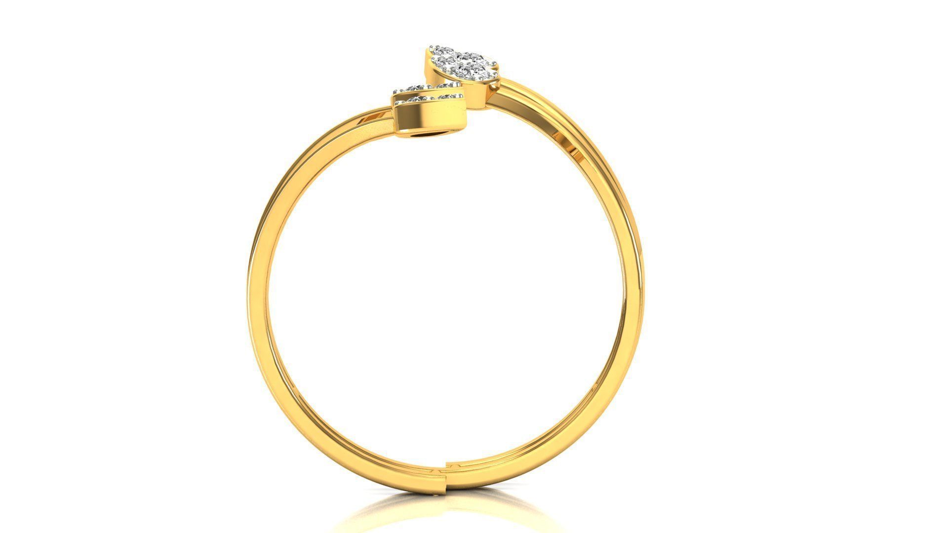 Ring-120 arrow diamond bangle 3D print model_10