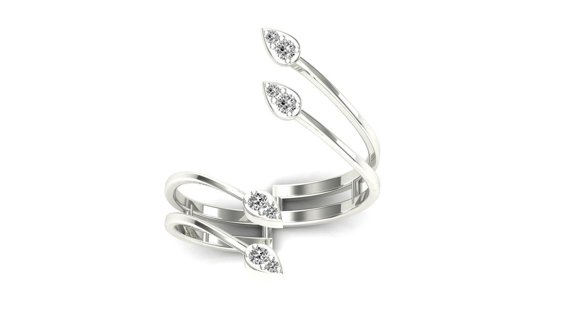 Ring-120 arrow diamond bangle 3D print model_20