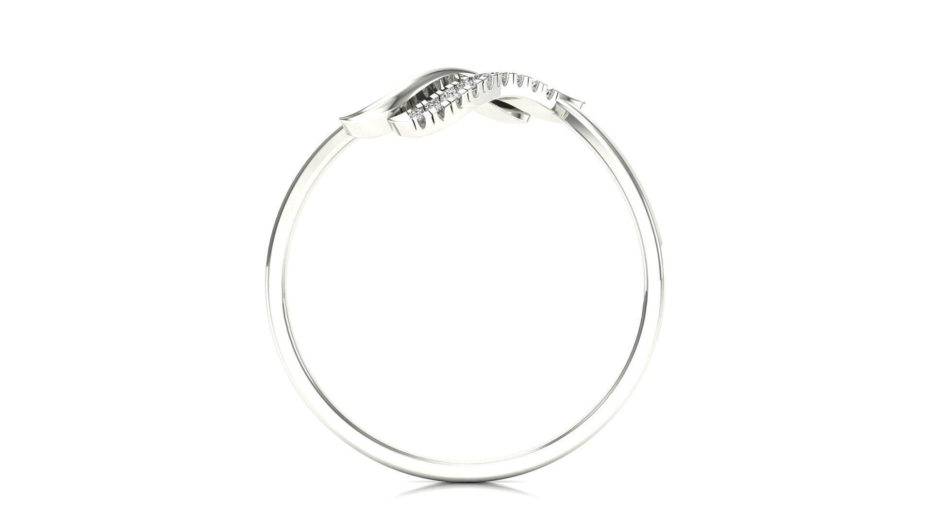 Ring-119 diamond ring in rose gold 3D print model_8