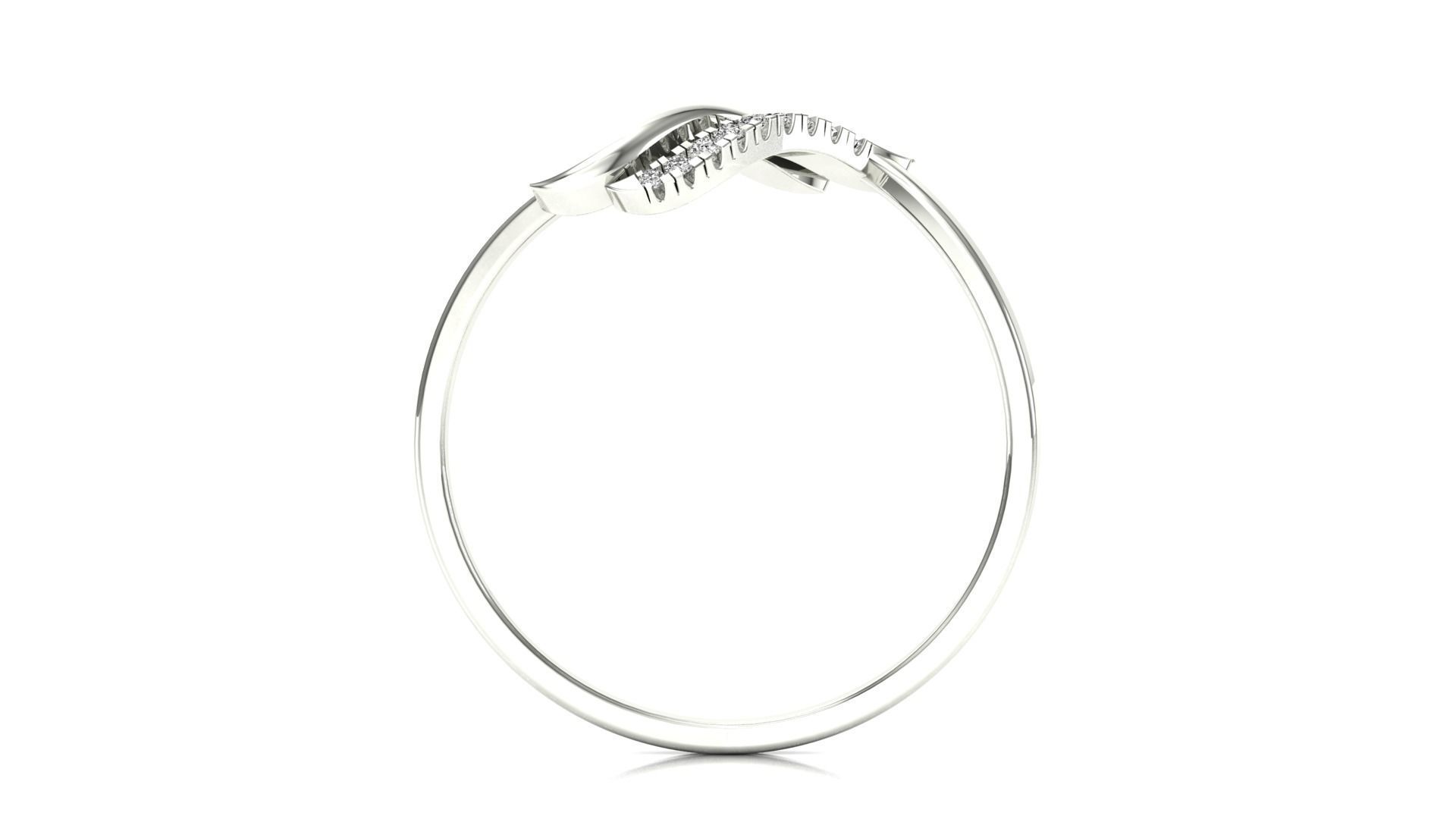 Ring-119 diamond ring in rose gold 3D print model_9