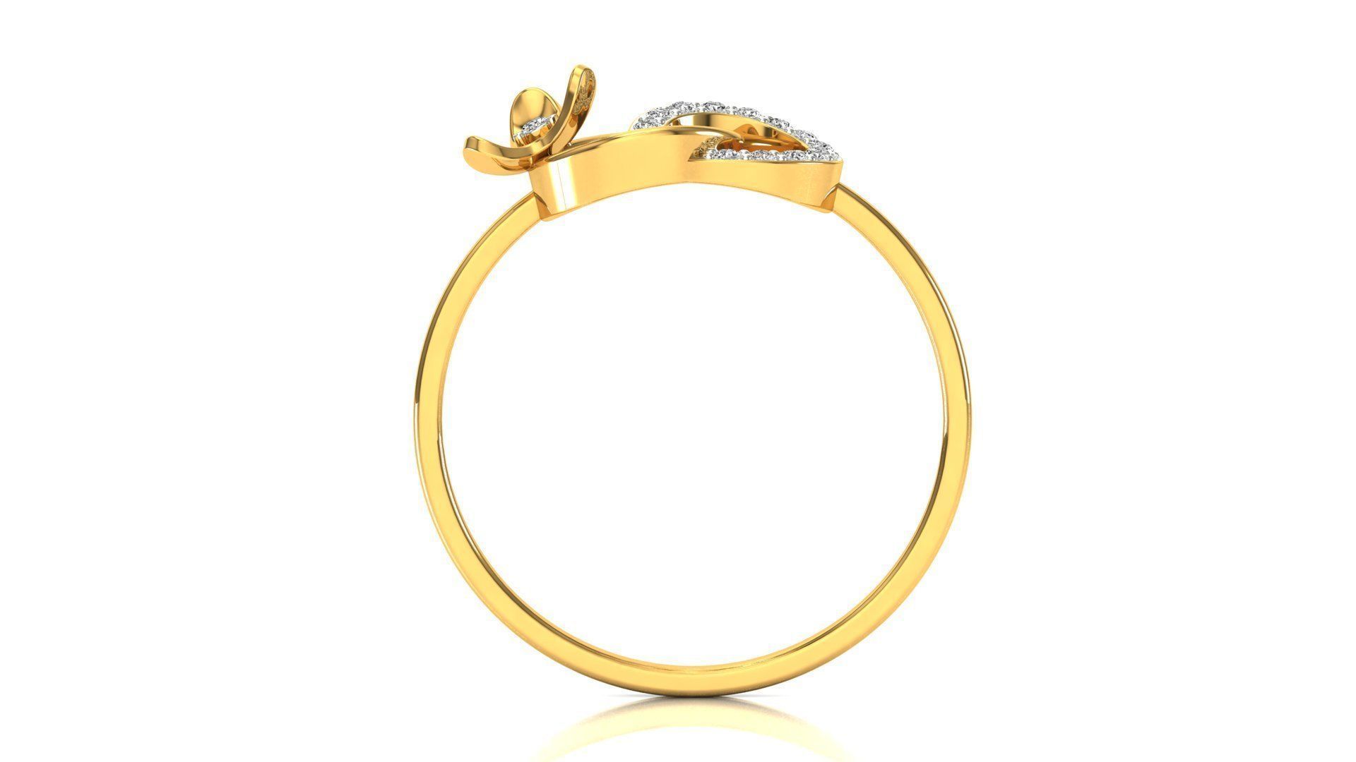 Ring-116 diamond ring gold 3D print model_10