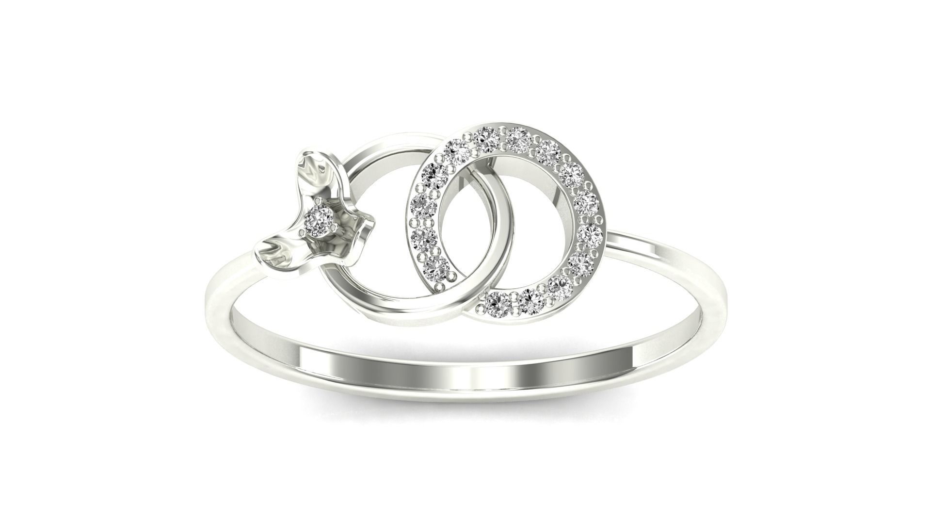 Ring-116 diamond ring gold 3D print model_21