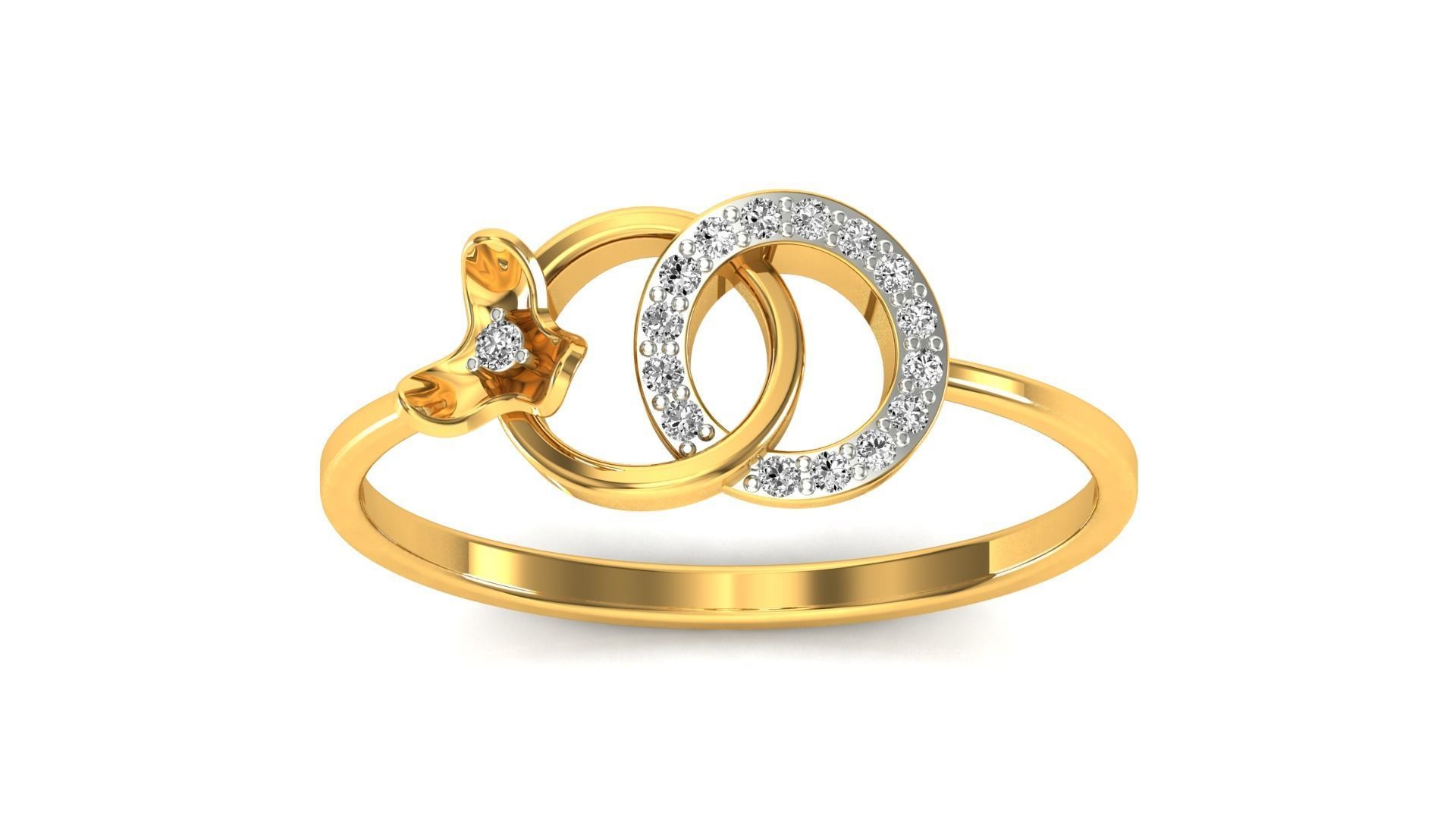 Ring-116 diamond ring gold 3D print model_23