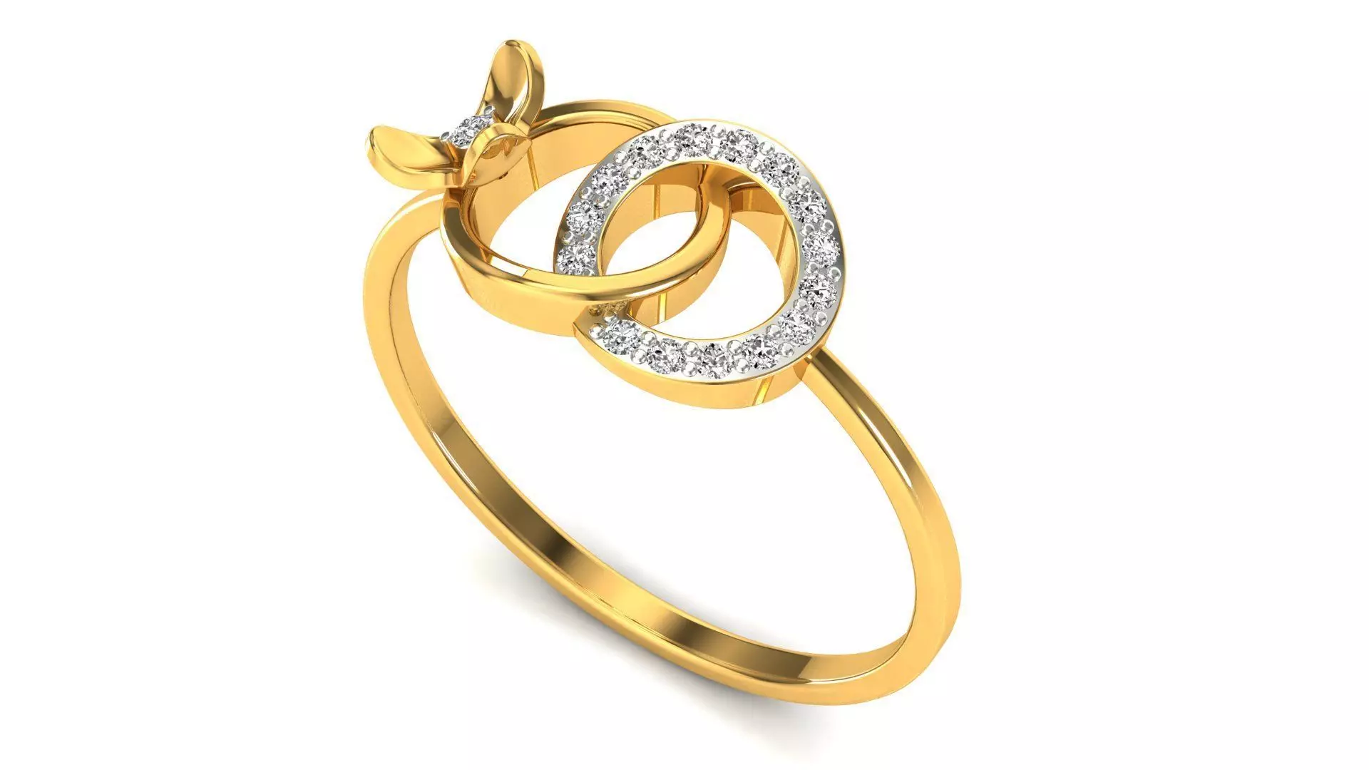 Ring-116 diamond ring gold 3D print model_0
