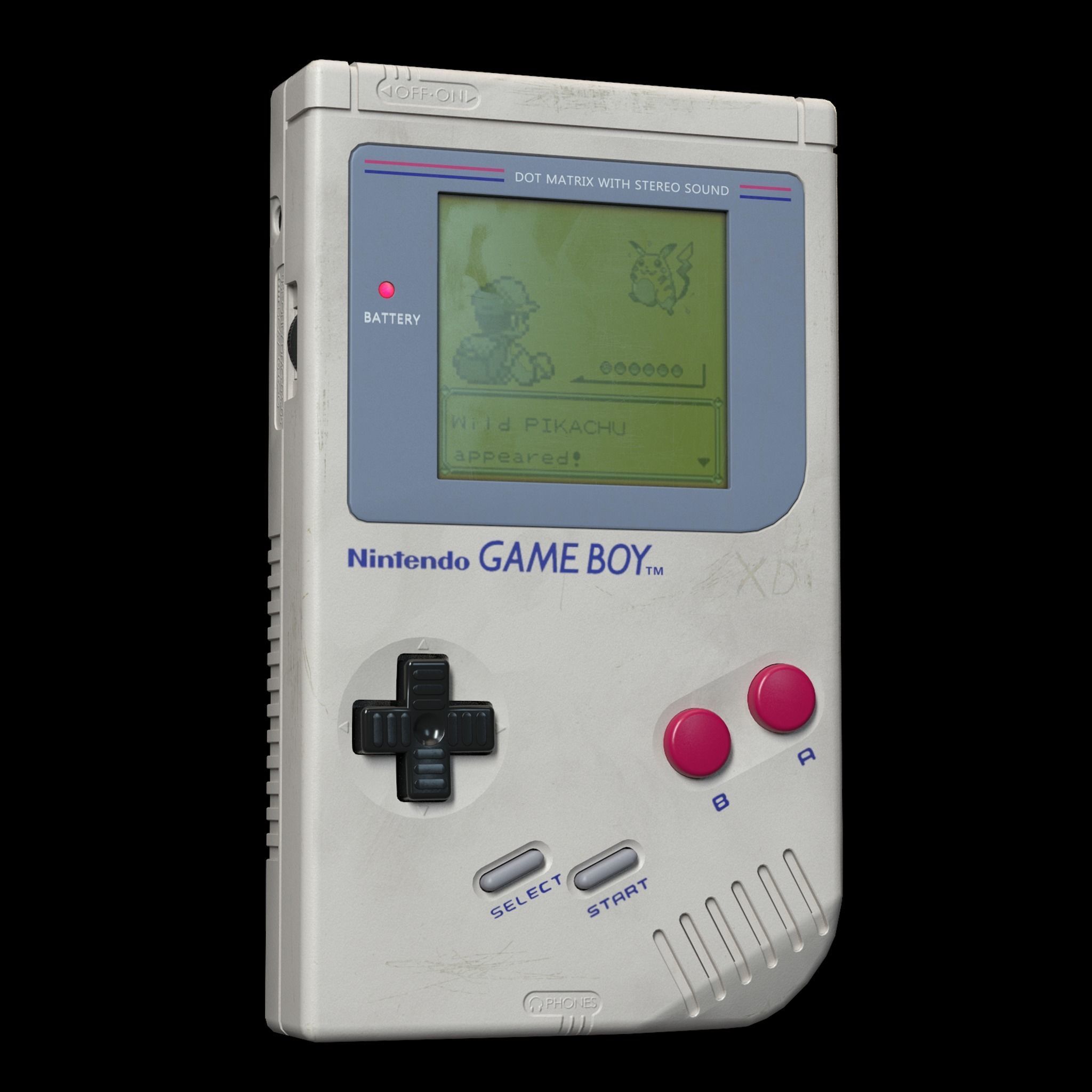 Nintendo Gameboy Retro 1989 Low-poly 3D model