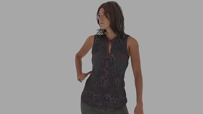 Rigged Female Character 5 3D model