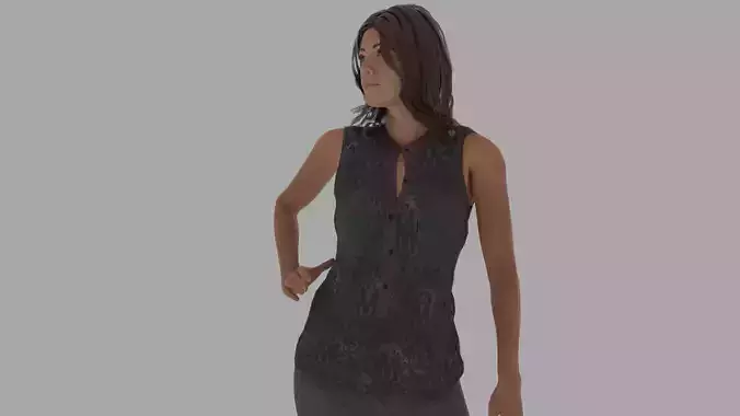 Rigged Female Character 5 3D model