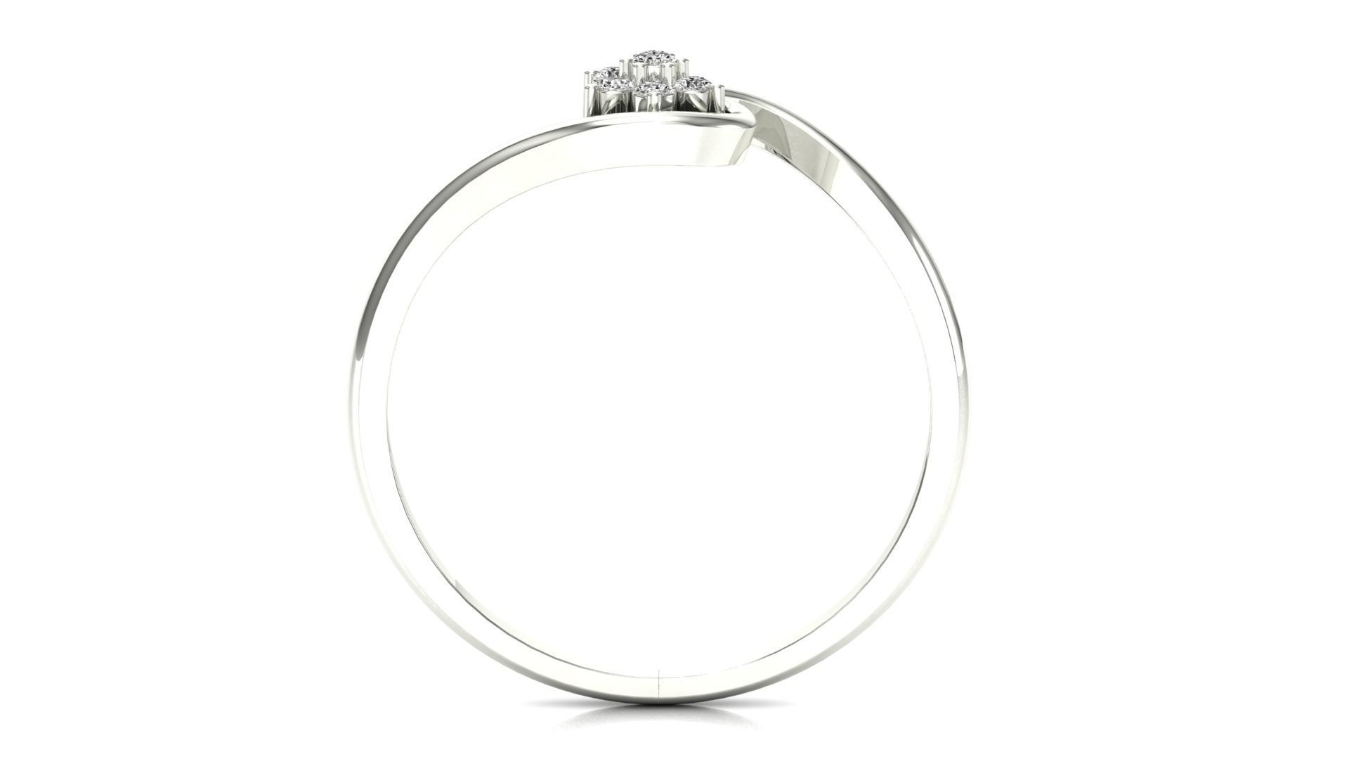 Ring-77 diamond ring in rose gold 3D print model_9