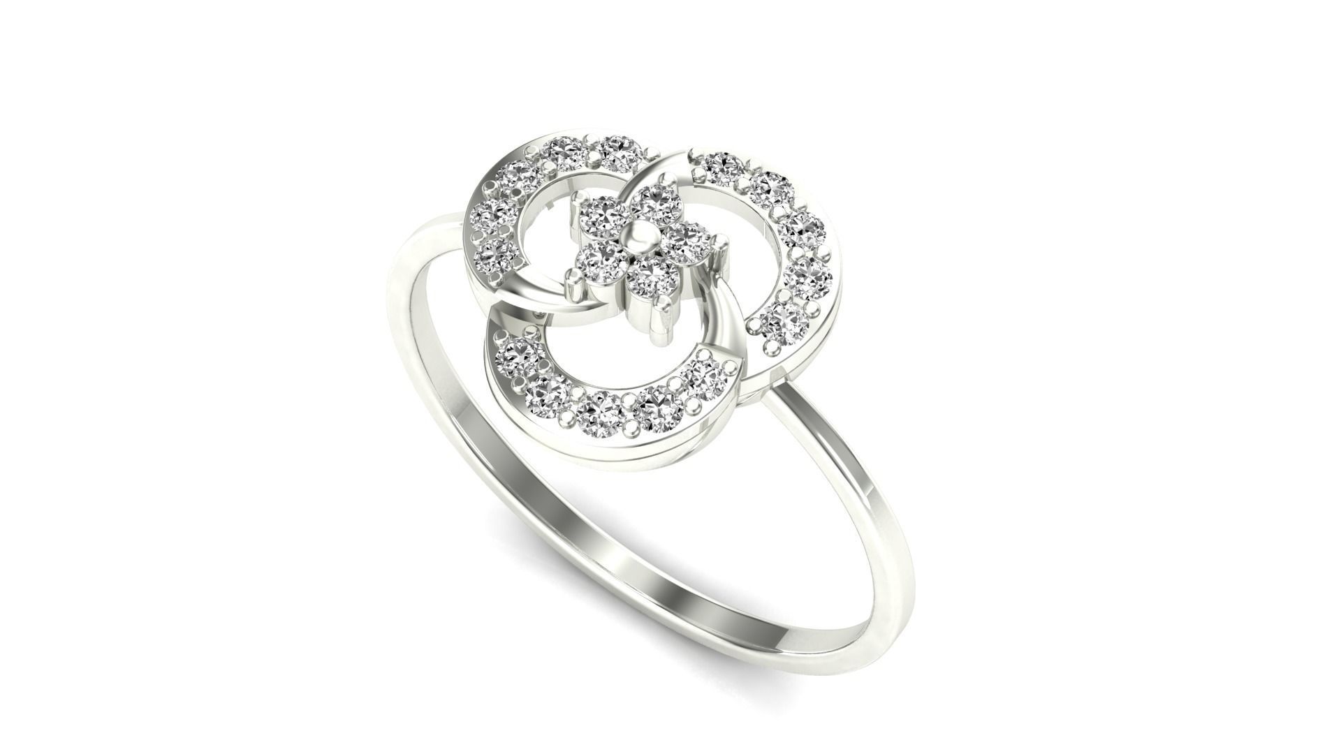 Ring-71 diamond ring gold 3D print model_3