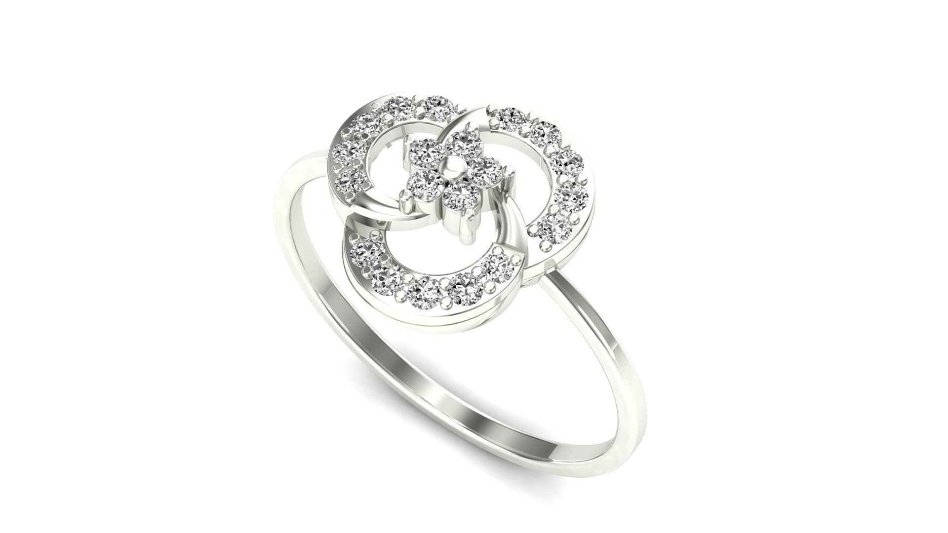 Ring-71 diamond ring gold 3D print model_2