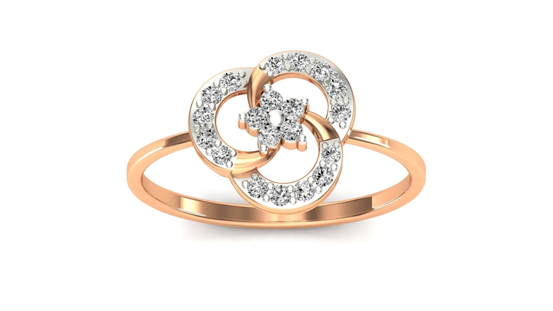 Ring-71 diamond ring gold 3D print model_19