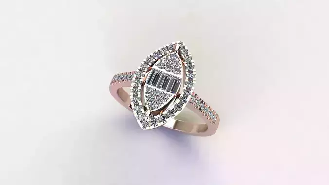 Baguette  Marquise Ring
