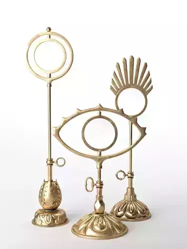 Gilded Magnifying Glass 3D model