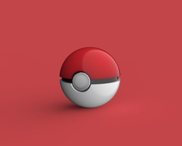 Pokemon ball 3D model_2