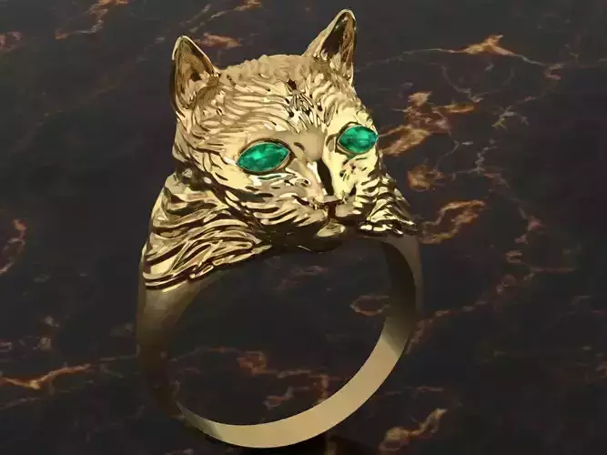 Cat jewelry ring