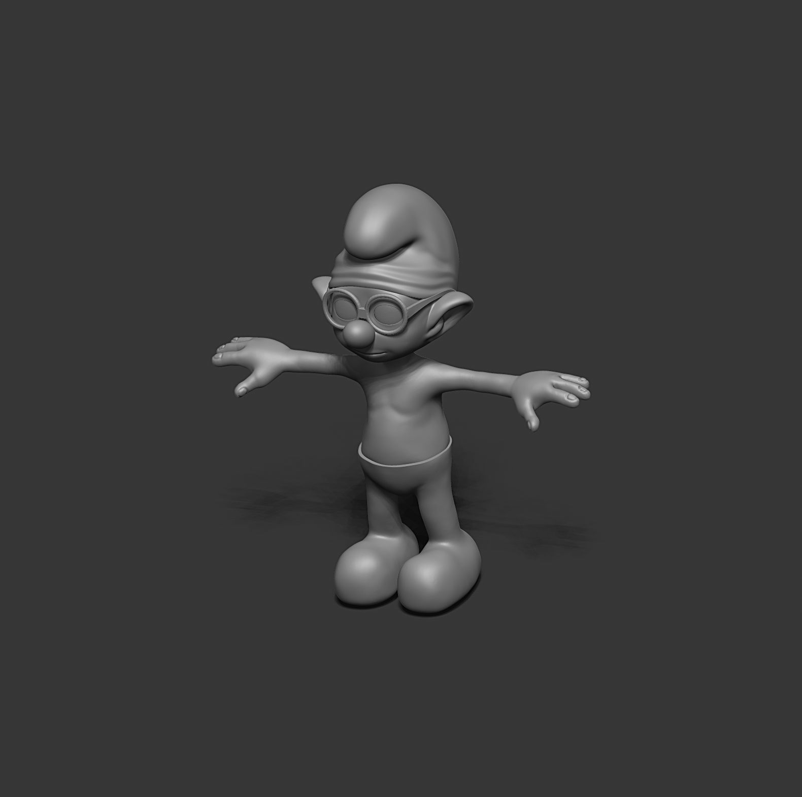 Brainy Smurf 3D print model_5