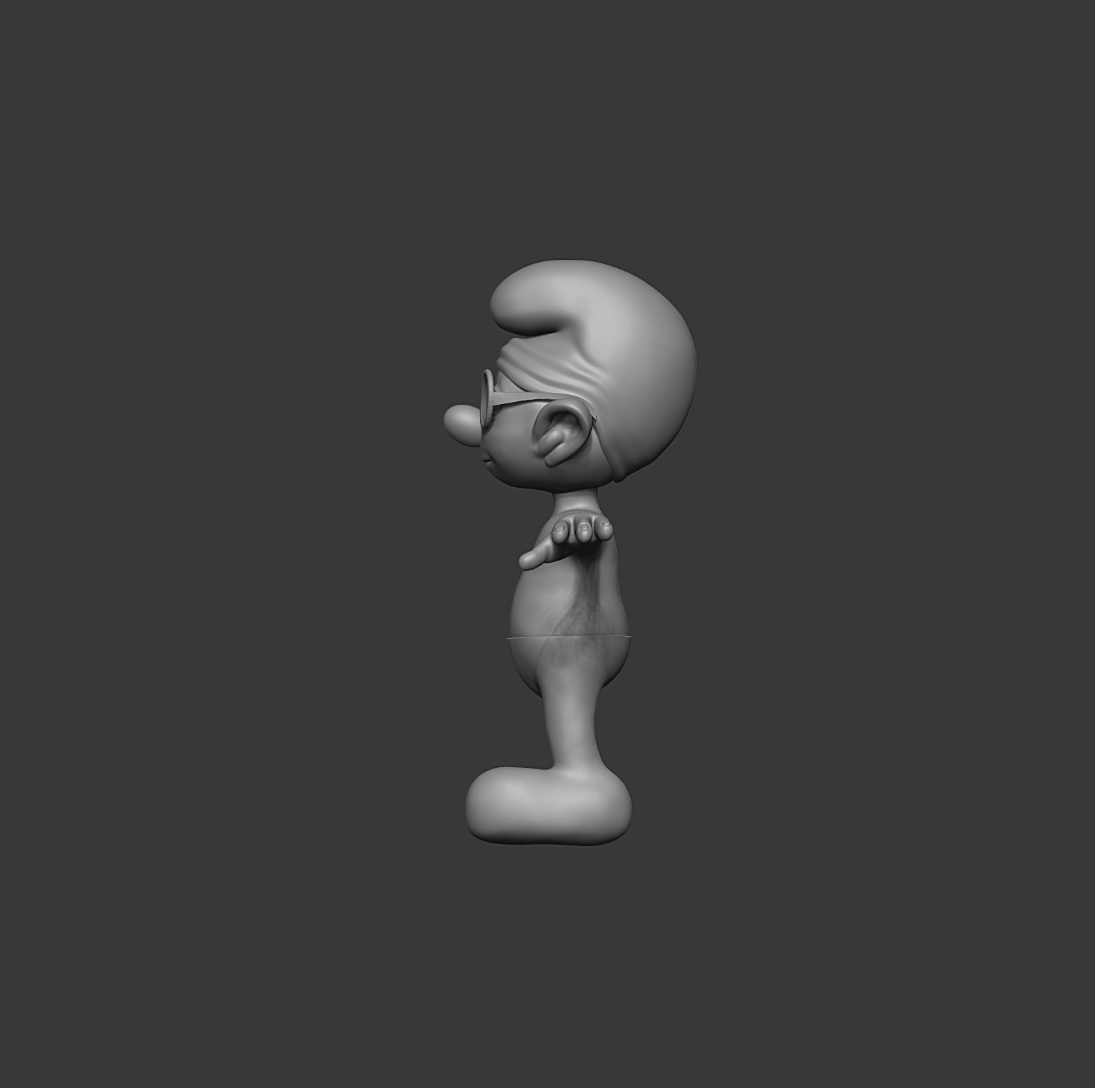 Brainy Smurf 3D print model_3