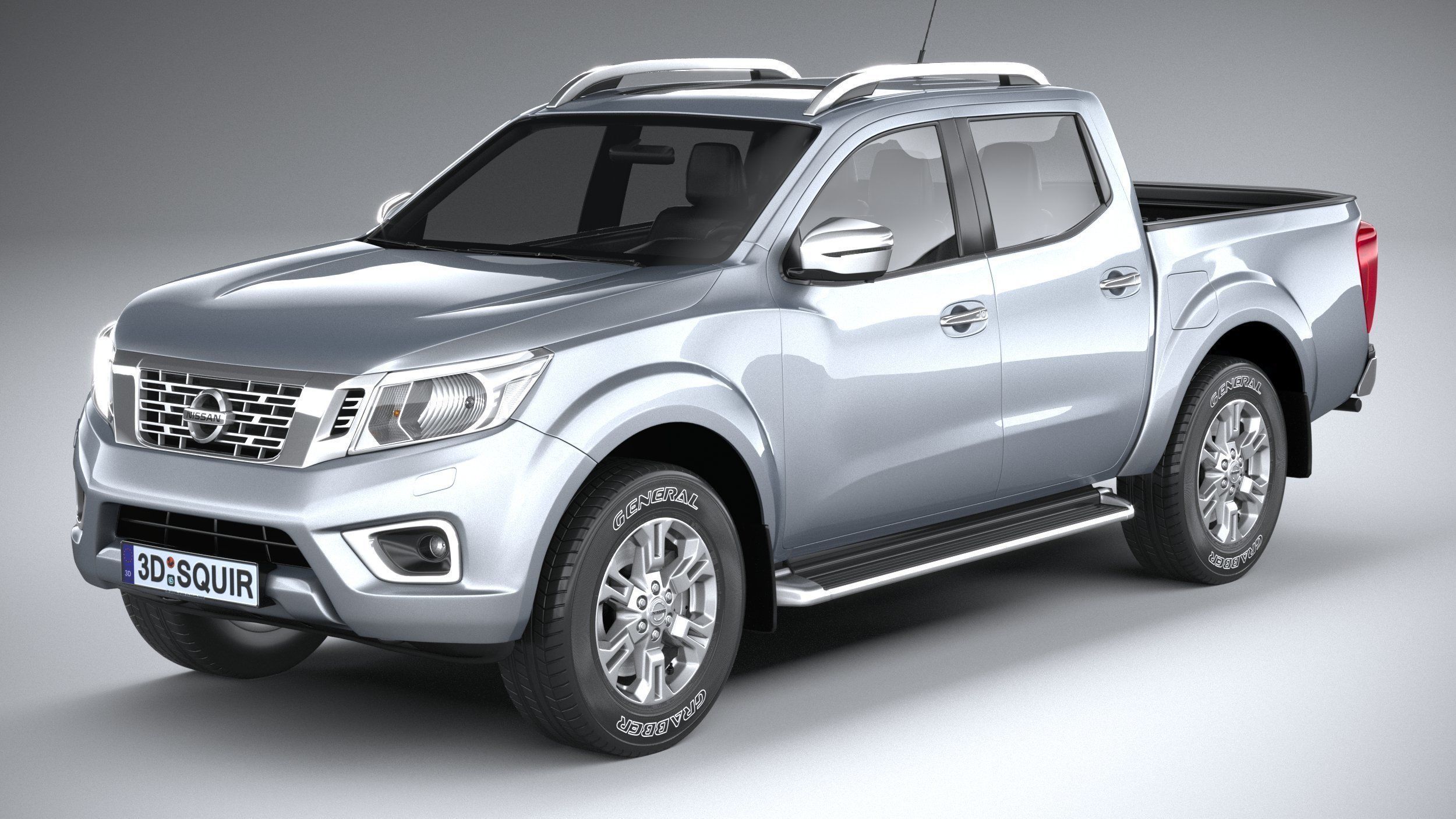 Nissan Navara DoubleCab regular 2020 3D model_1