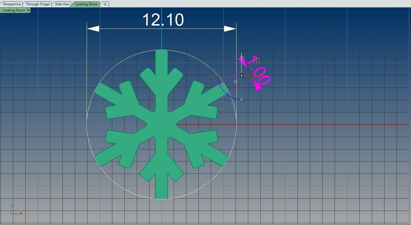 Snowflake for christmas 3D print model_1