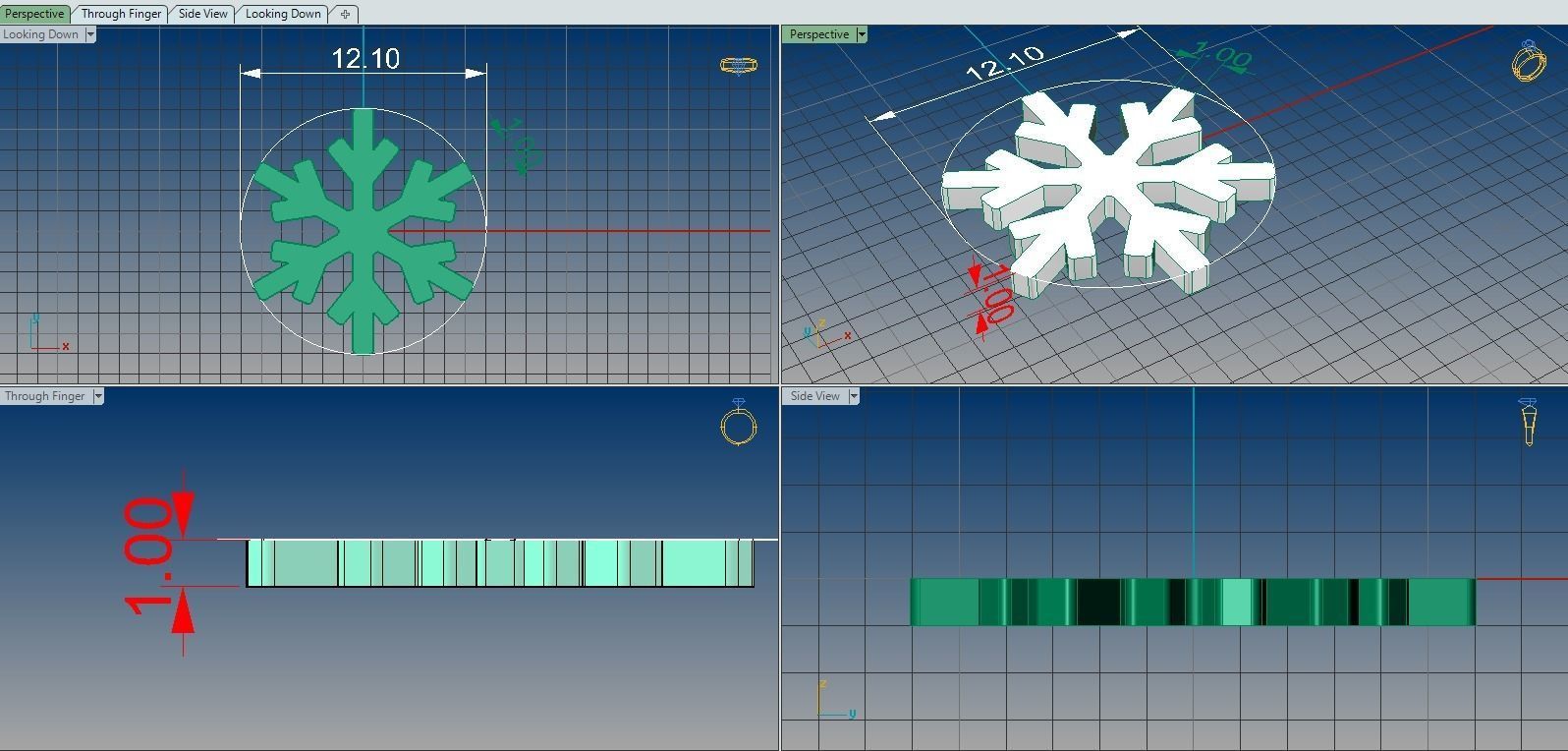 Snowflake for christmas 3D print model_2