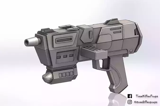 Star Wars republic commando DC-17m blaster for cosplay 3D print model