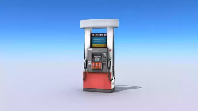 Gas Pump Low-poly 3D model
