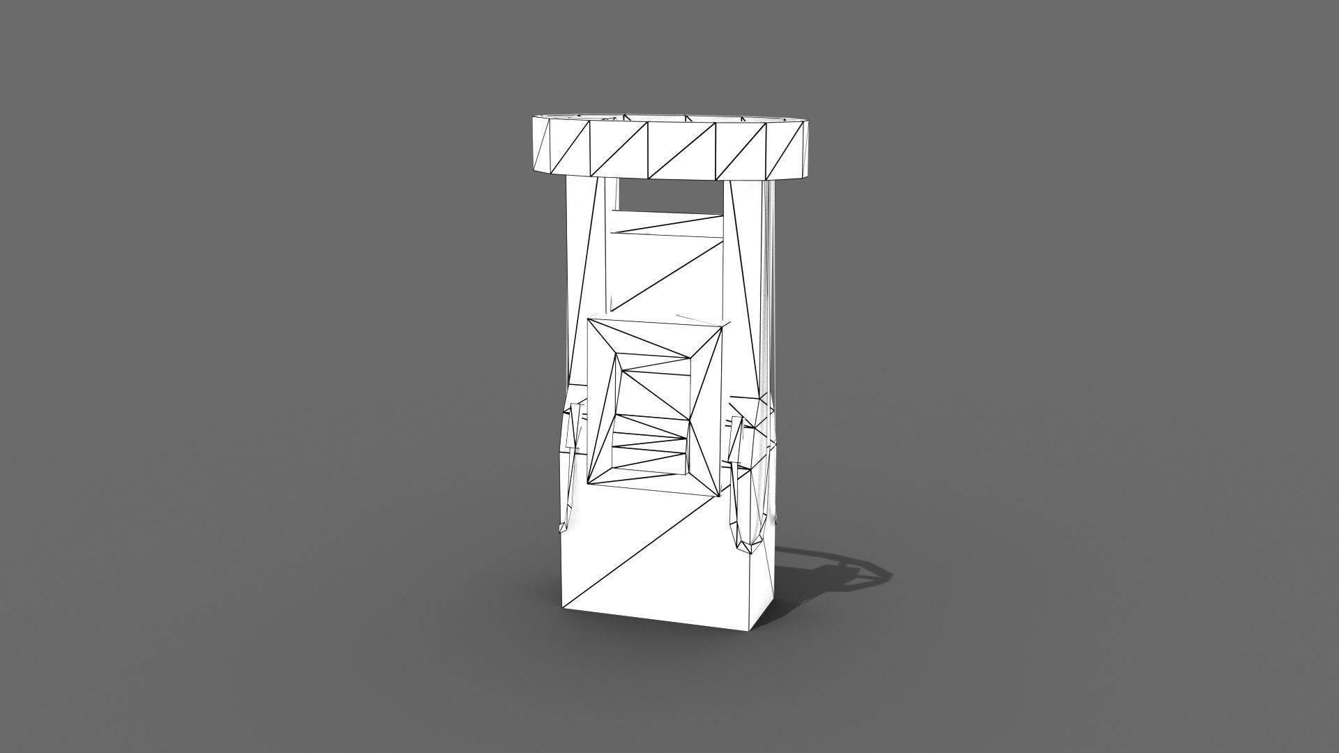 Gas Pump Low-poly 3D model_5