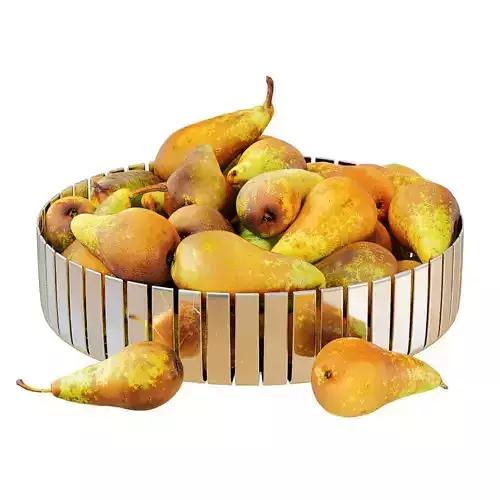 Pear Conference in Metal Round Vase